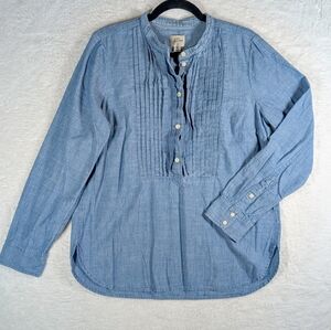 18-J. Crew Light Blue Casual Button-Down‎ Shirt